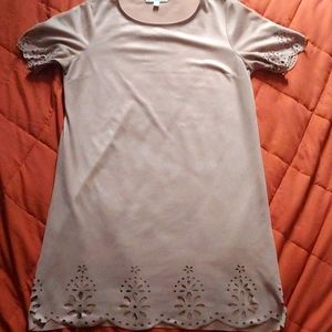 Faux-suede mini dress